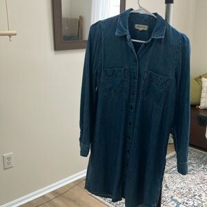 Madewell chambray shirt dress, size small